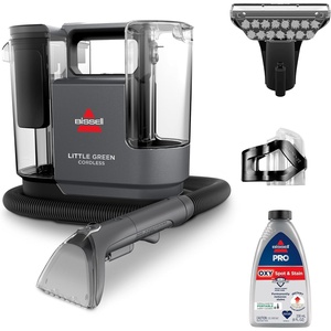 image:imageBISSELL Little Green Cordless SmartMix Powerful Cordless Suction HydroRinse SelfCleaning Hose Tool Pro Oxy Spot amp Stain Formula IncludedLittle Green Cordless