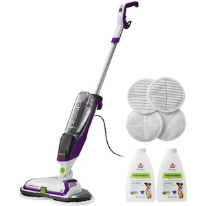 image:imageBISSELL Spinwave SmartSteam AllinOne Scrubbing and Sanitizing Electric Hard Floor Steam Mop wLED Headlights amp Swivel Steering 3897ASpinWave Corded Pet