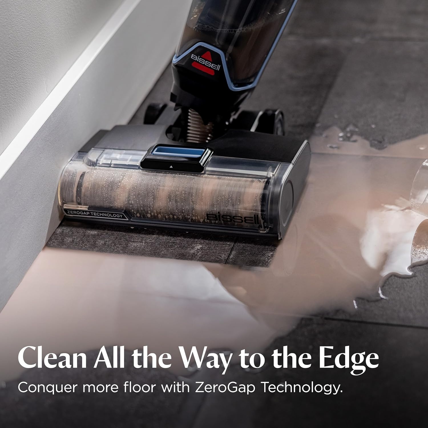 image:imageBISSELL CrossWave Edge Cordless Wet Dry Vacuum with Edge Cleaning TangleFree Pet Hair Brush Roll FreshStart Filter and Storage amp Rinse Tray Included 4329F